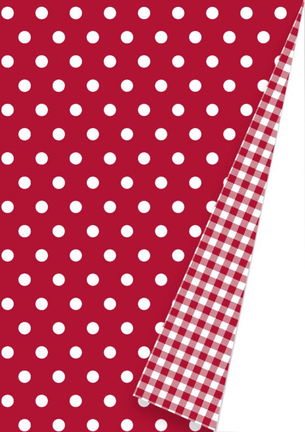 Cadeaupapier Rood met witte stippen