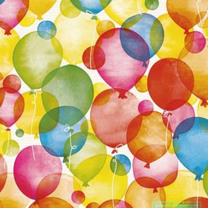 Ballon: wit kraftpapier K501660/1 Cadeaupapier