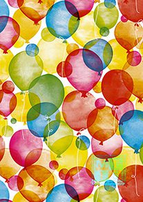 Ballon: Cadeaupapier Watercolour Balloons K601660
