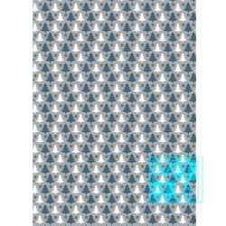 Cadeaupapier kerstmis: K691420/6 Mini Trees Blue