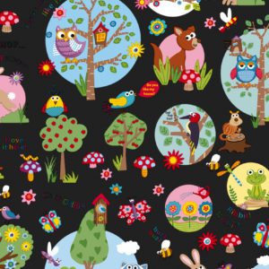 Kinderpapier There's No Place Like Home Zwart K601543-2