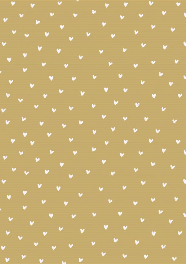 Inpakpapier met witte hartjes