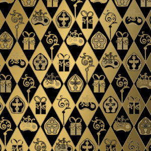 Het Sinterklaas inpakpapier Goud Classic