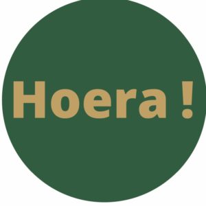 Cadeaustickers kadostickers Hoera Groen