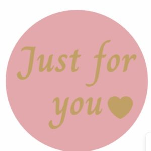 Cadeaustickers Just for You Roze