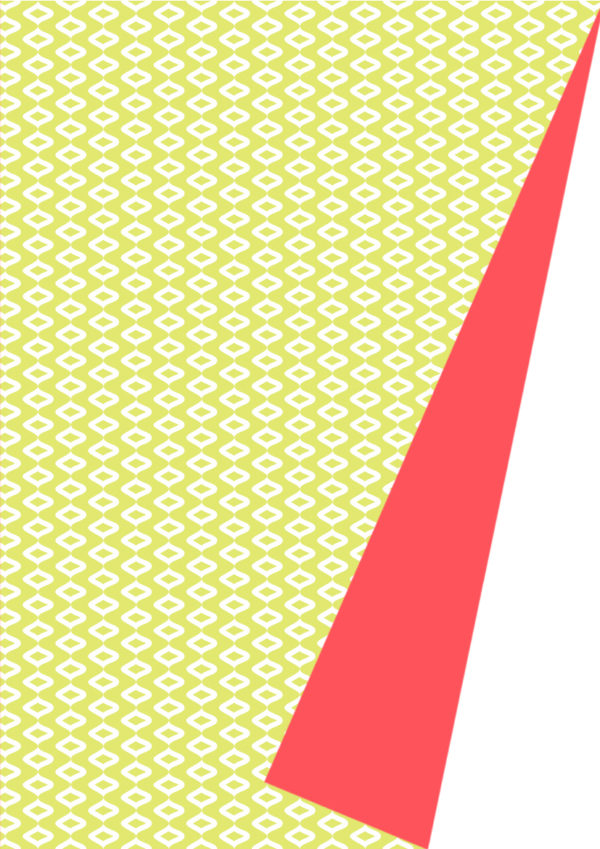 Dubbelzijdig Cadeaupapier Geel Rood Neon Motief