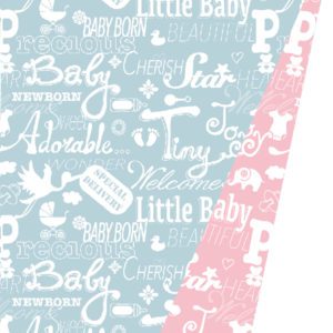 K601449-1 baby chalkboard light blue pink