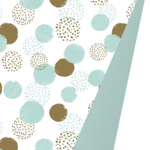 Dubbelzijdig Cadeaupapier Mint met Stippen