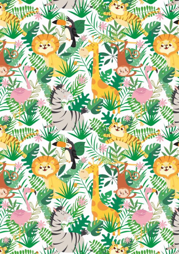 Jungle Cadeaupapier Dieren voor Kids
