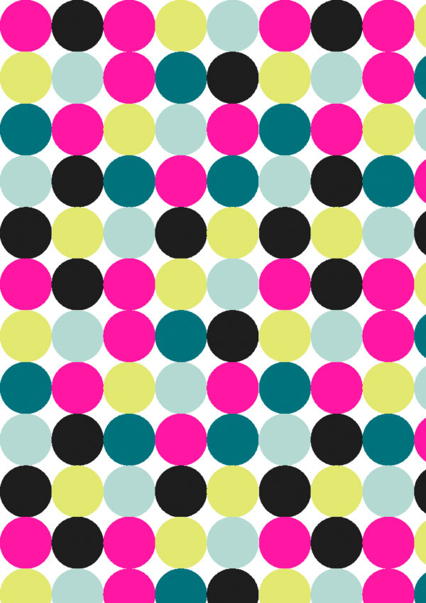 Cadeaupapier met gekleurde Neon Stippen