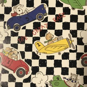 Vellen cadeaupapier Race 50x70cm 48 stuks