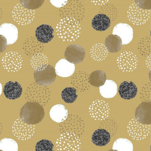 Inpakpapier Black White Gold Dots