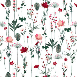 Inpakpapier Romantische droogbloemen
