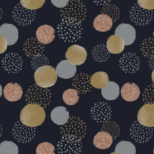 Blauw cadeaupapier Goud Koper Stippen