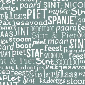 Cadeaupapier Sinterklaas Handlettering Grijs