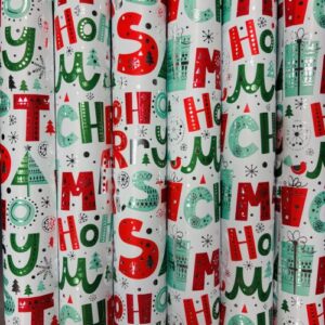 Inpakpapier kerst rood zilver Luxe 6 rollen