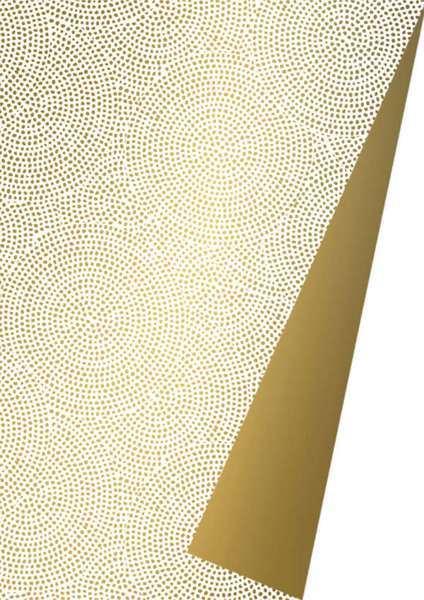 Inpakpapier Spirograph Goud