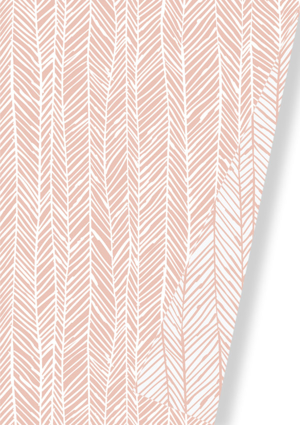 Inpakpapier Herringbone Oranje Tweezijdig