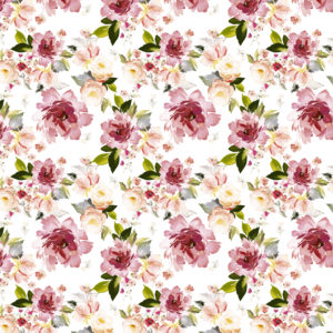 Cadeaupapier Met Roze Bloemen Print