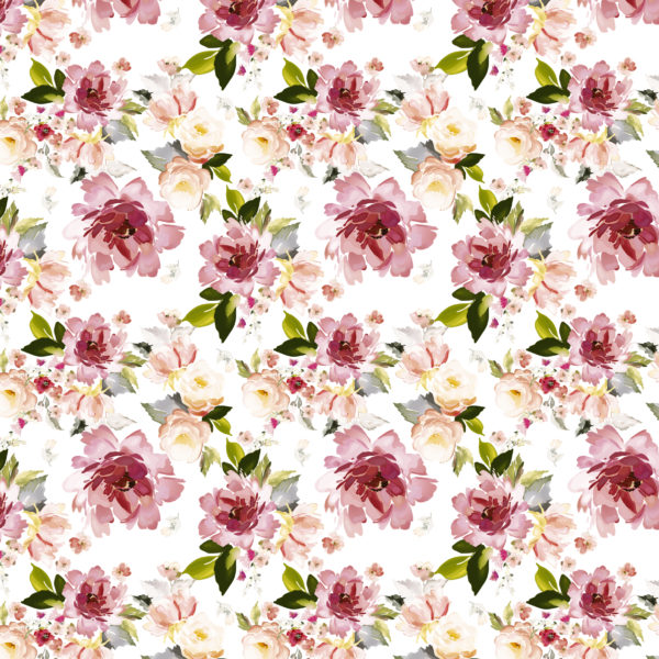 Cadeaupapier Met Roze Bloemen Print