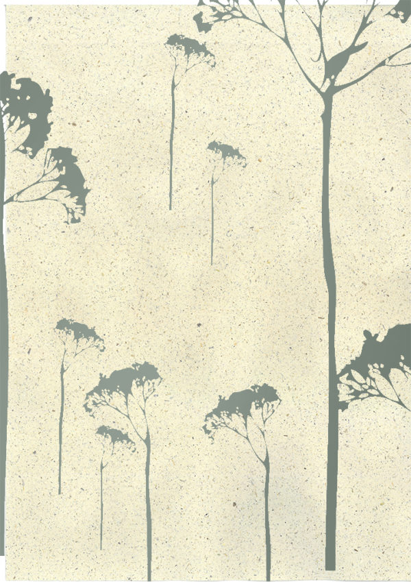 Inpakpapier graspapier bomen groen