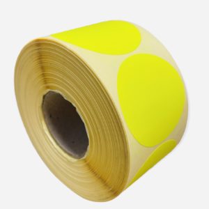 Etiketten Rond 50 mm Fluor Geel
