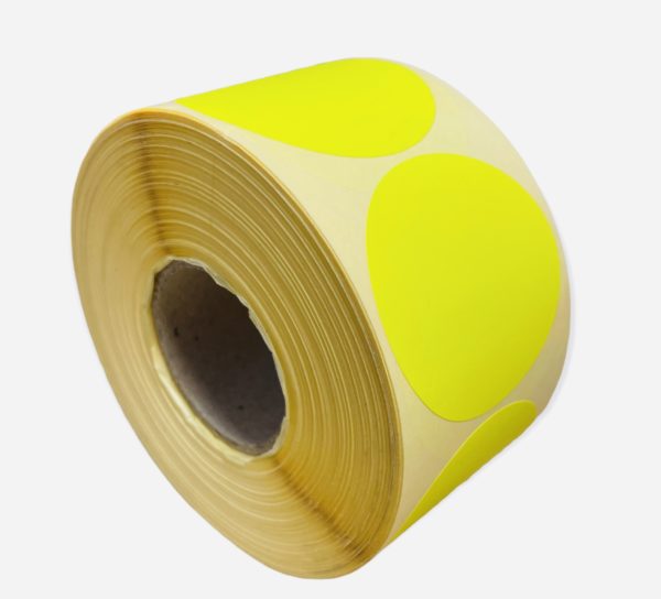 Etiketten Rond 50 mm Fluor Geel