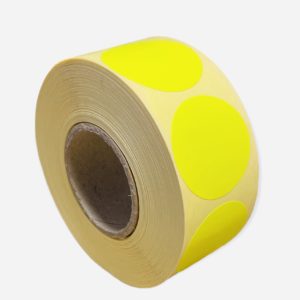 Etiketten Rond 35 mm Fluor Geel