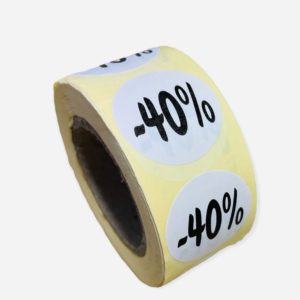 Etiketten Rond 27 mm Wit 40%
