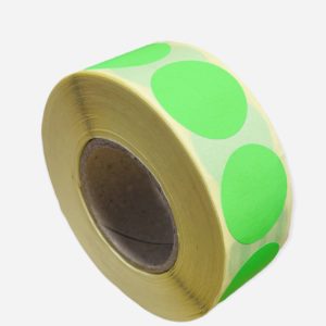 Etiketten Rond 27 mm Fluor Groen