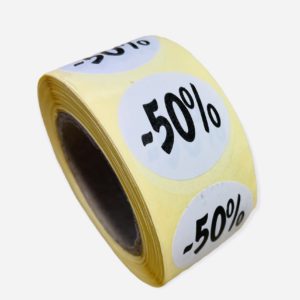 Etiketten Rond 27 mm Wit 50%