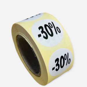 Etiketten Rond 27 mm Wit 30%