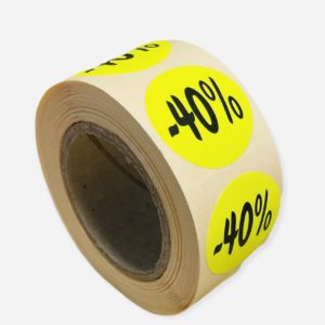 Etiketten Rond 27 mm Fluor Geel 40%