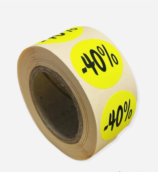 Etiketten Rond 27 mm Fluor Geel 40%