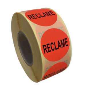Etiketten Rond 35 mm Fluor Rood Speciale Prijs
