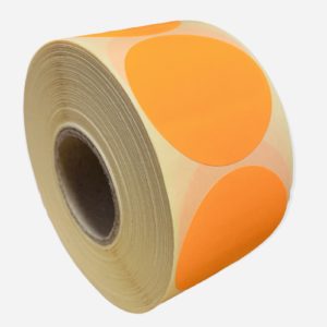 Etiketten Rond 50 mm Fluor Oranje