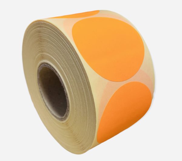 Etiketten Rond 50 mm Fluor Oranje