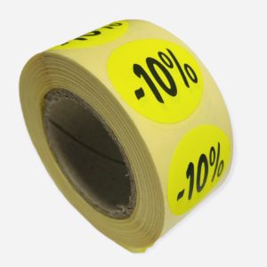 Etiketten Rond 27 mm Fluor Geel 10%