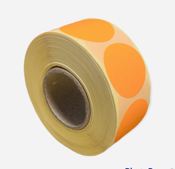 Etiketten Rond 35 mm Fluor Oranje