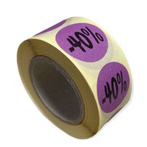Etiketten Rond 27 mm Paars 40%