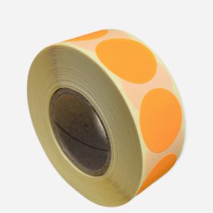 Etiketten Rond 27 mm Fluor Oranje