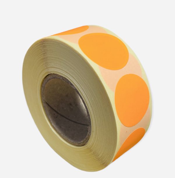 Etiketten Rond 27 mm Fluor Oranje