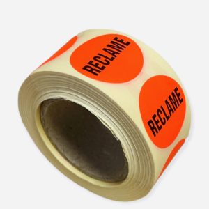 Etiketten Rond 27 mm Reclame Rood
