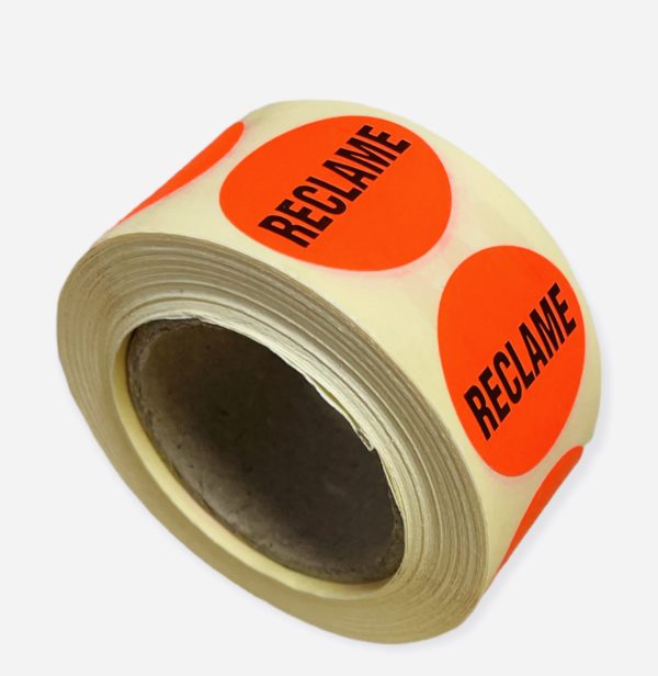 Etiketten Rond 27 mm Reclame Rood