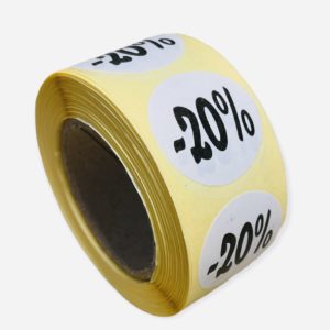 Etiketten Rond 27 mm Wit 20%