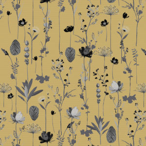 Inpakpapier Romantische Droogbloemen Kraftpapier Bruin