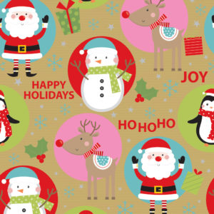 Kerst Kadopapier Happy Holidays