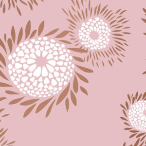 Inpakpapier Roze Bloemen Tournesol