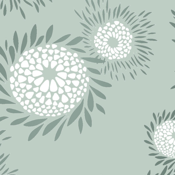 Inpakpapier Groen Bloemen Tournesol