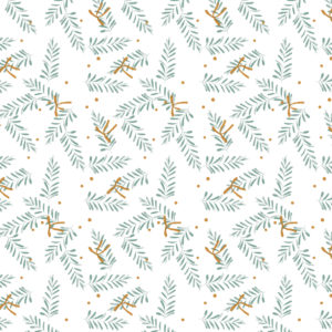Kerst Cadeaupapier Groen Oker